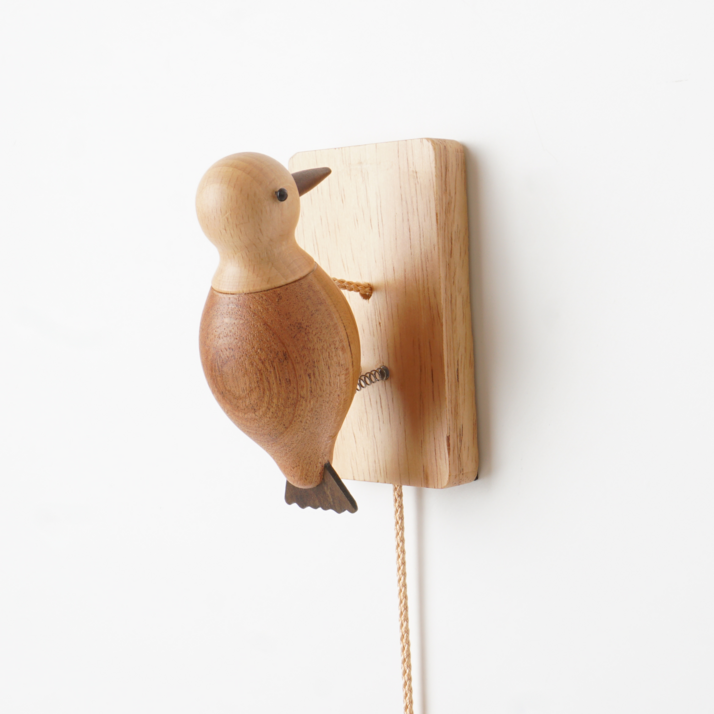 딱따구리 노크 도어벨 사은품 천년 우드 노트하는 딱따구리 인테리어 소품