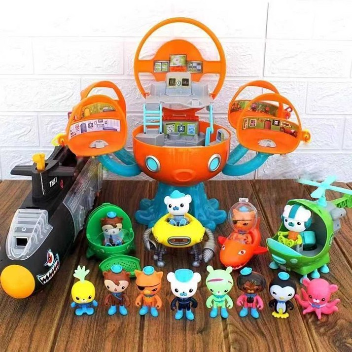 픽셀러 옥토넛장난감 목욕장난감 탐험선 욕조 장난감, 6. 문어랜덤 4척8팀원 카드