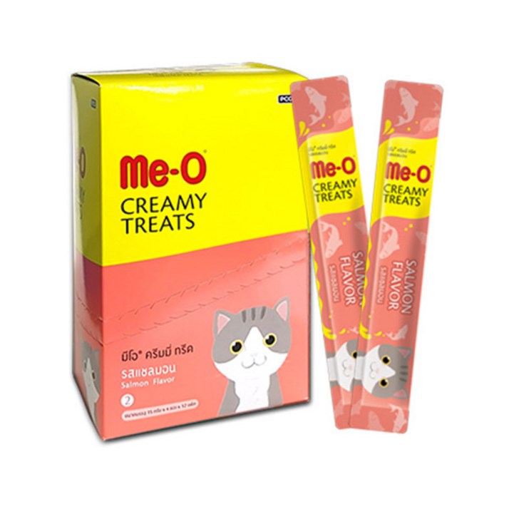 미오 크리미 연어 15g*96p 고양이 짜먹는 간식 츄르, 96개