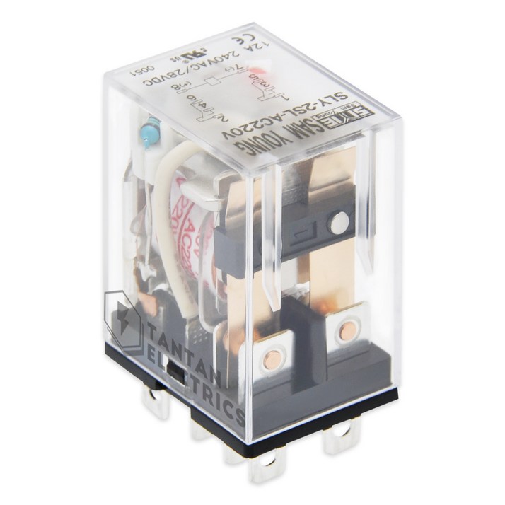 SLY-2SL-AC220V 릴레이 8핀 AC250V 12A LY2 소켓 LED타입  2극 2a2b 스위치 삼영전기