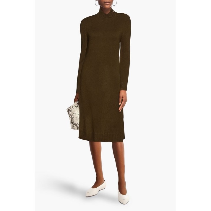 마쥬 MAJE 캐시미어 터틀넥 드레스 XS 사이즈 딥 그린 5522224