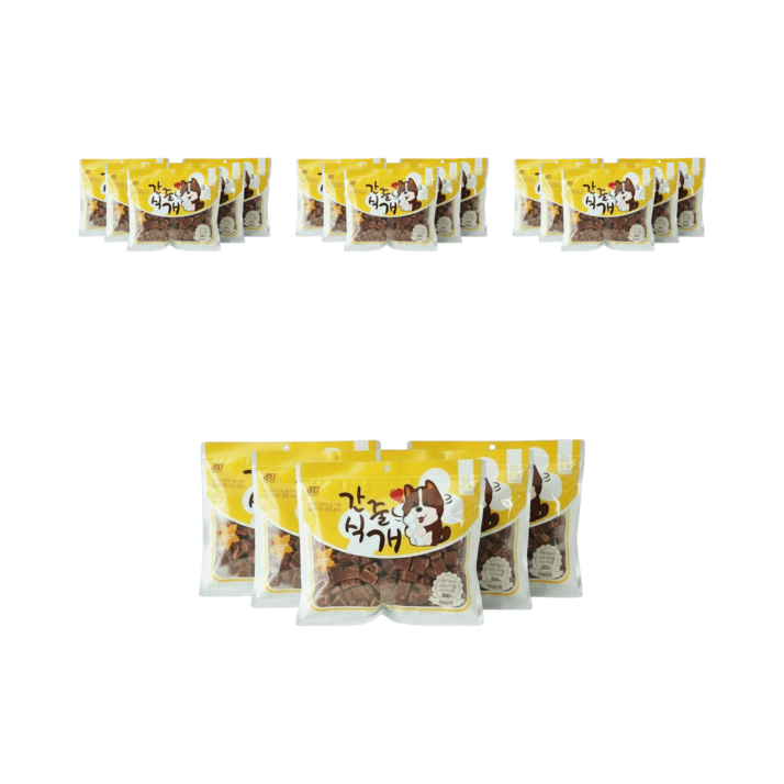 간식줄개 강아지간식 대용량, 치킨큐브 300g, 강아지 간식 오래먹는 간식, 강아지간식 1위, 부드러운 애견간식, 300g, 20세트, 치킨큐브