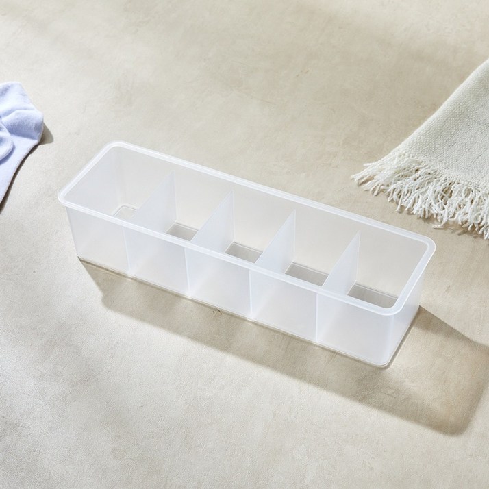 모던하우스 깔끔 튼튼 반투명 양말 정리함 5칸