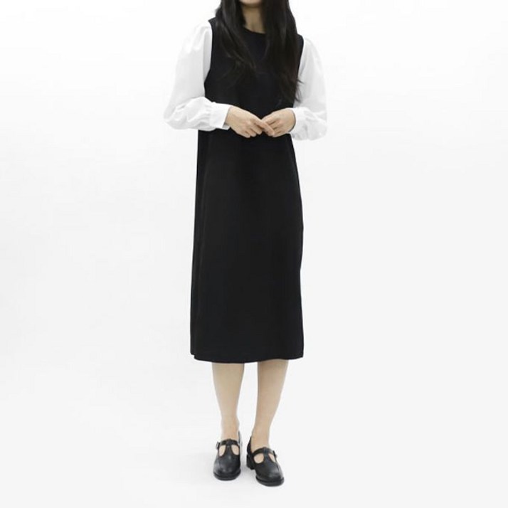 레이어드 셔츠 원피스