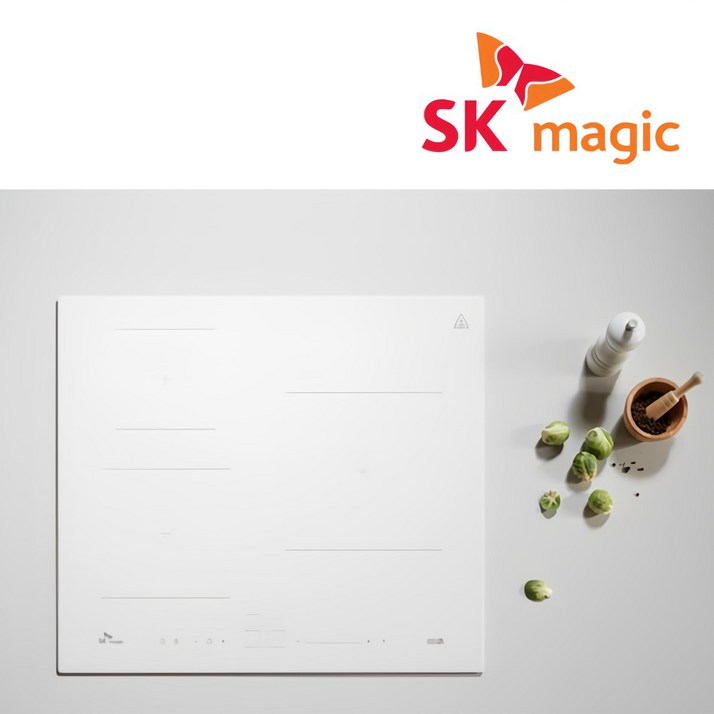 SK매직 빌트인 파워부스트 인덕션 전기레인지 3구 Cloudy white 방문설치