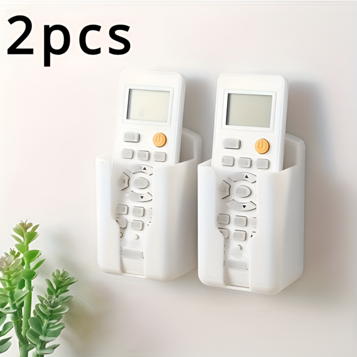 무타공 휴대폰 리모컨 수납함 다용도 에어컨 TV 휴대폰 리모컨 벽걸이 정리함 2P세트