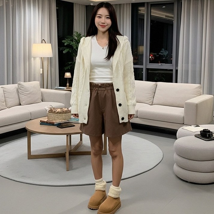 홈티크 오버핏 꽈베기 니트 가디건 2025년 가을 겨울 신상 후드 스웨터 가디건