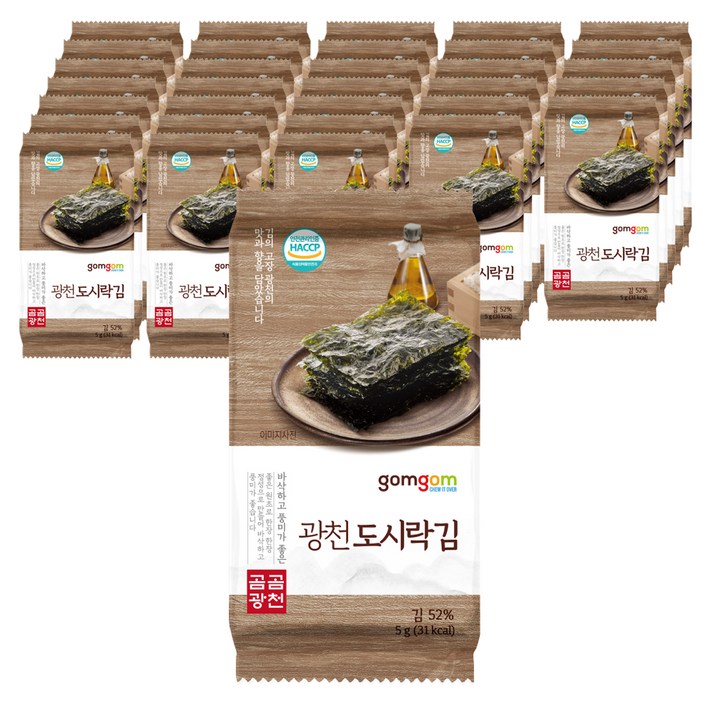 곰곰 광천 도시락김, 5g, 32개 곰곰 광천 도시락김, 5g, 32개