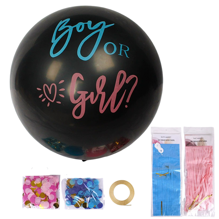 코히모 젠더리빌 파티 풍선 세트 5W0446, 1세트, 혼합색상