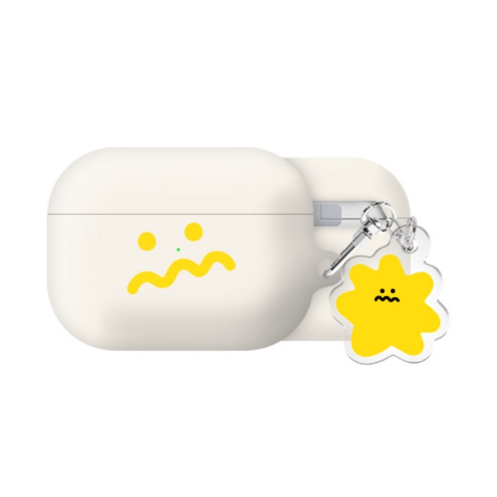 빅 와글와글 하드 케이스키링 세트, 빅와글와글옐로우, AirPods4세대
