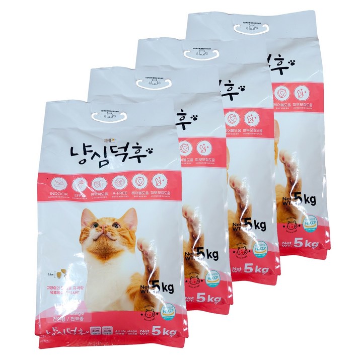 냥심덕후 고단백 고양이 사료 5kg 4개, 단품, 단일상품 7151184608