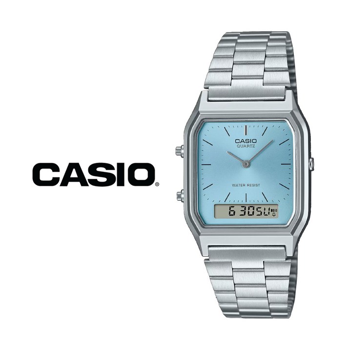 카시오 CASIO 메탈 빈티지 전자 남자 여자 손목시계 커플 패션시계 AQ230A2A1
