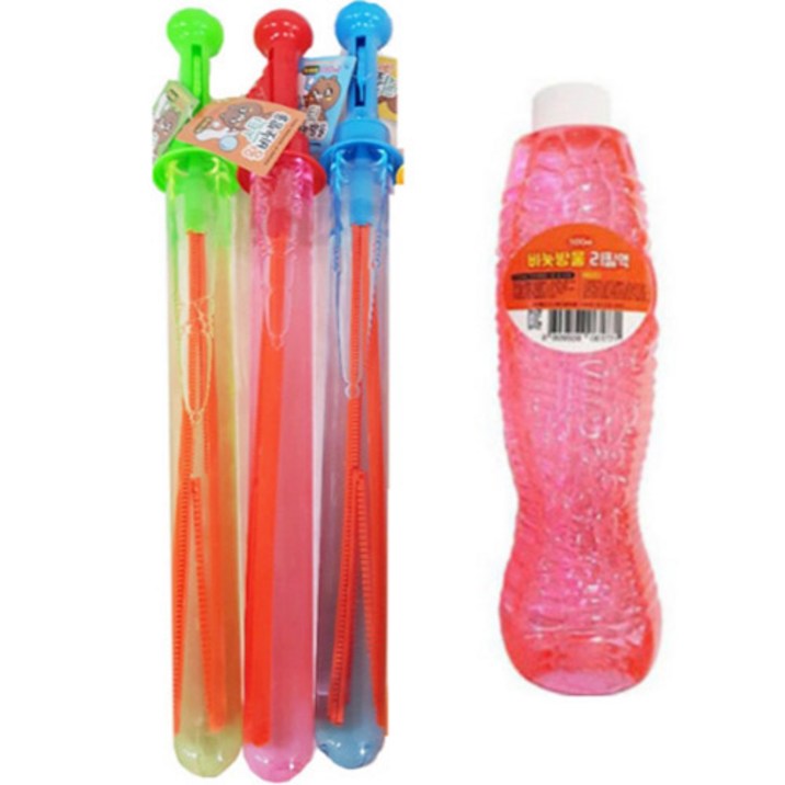 스틱 왕 비눗방울 대용량 280ml x 3p 리필액 500ml 세트, 1세트