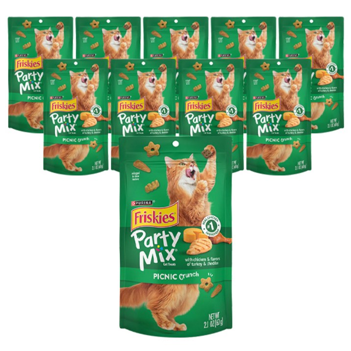 파티믹스 고양이 크런치 스낵, 피크닉, 60g, 10개