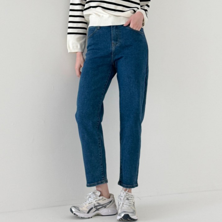 라라온 여성용 숏/기본/롱 3단기장 일자 데님 팬츠 스트레이트 밴딩 청바지 25TSP3379