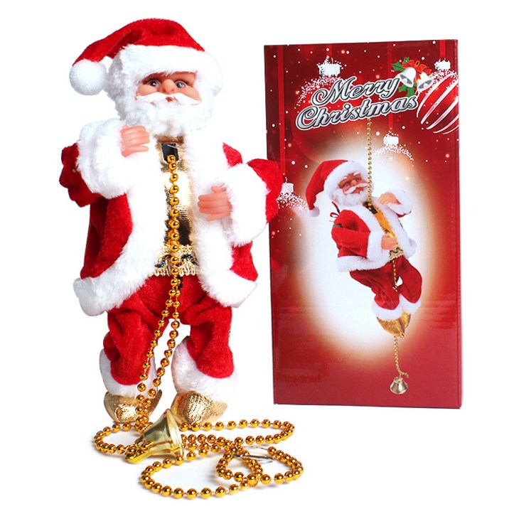 플러스샵 크리스마스 줄타는산타 인형 움직이는 산타클로스 장난감 소품