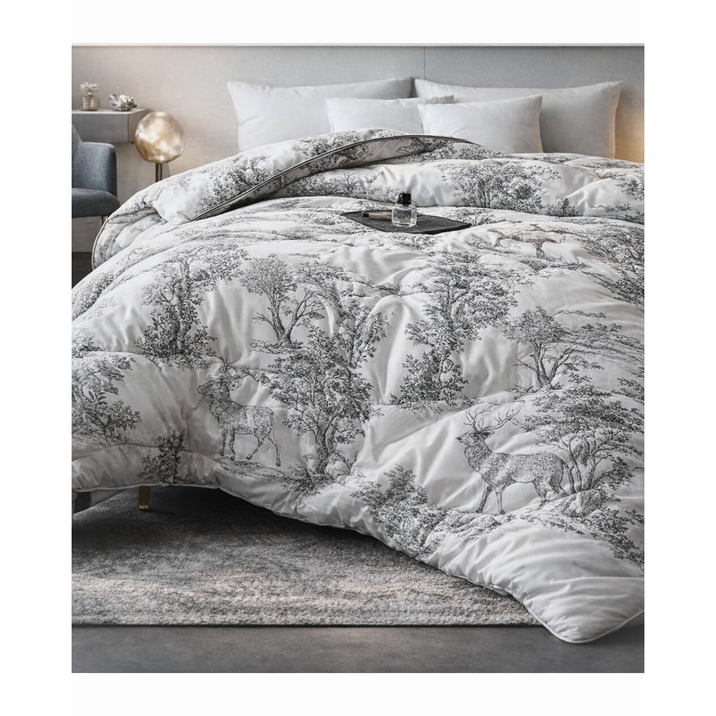 실크 원단으로 채워진 겨울 이불 신혼부부 선물로 추천! 프리미엄 실크 항진드기 이불 사계절 사용 가능한 천연 실크 항균 이불 프리미엄 실크 텍스처 항진드기 기능성 이불