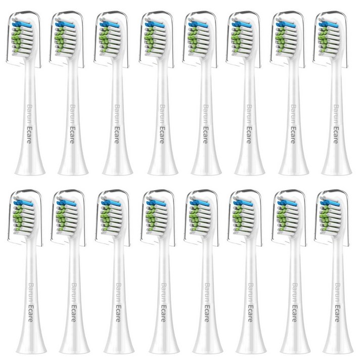 바른이케어 필립스 전동칫솔 호환용 전동 칫솔모 다이아몬드 HX6064P, HX6064-DM, 16개