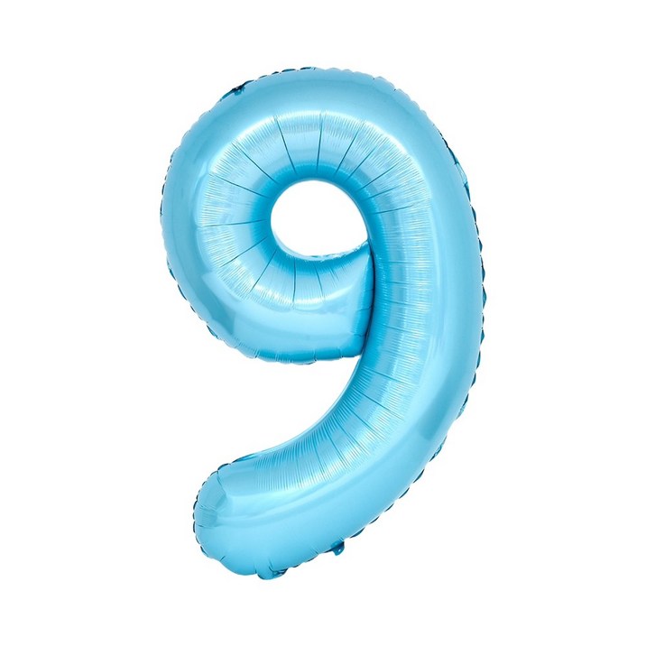 파티아일랜드 1m 숫자 호일 풍선 블루 9 파티용품 생일이벤트 숫자풍선 40인치