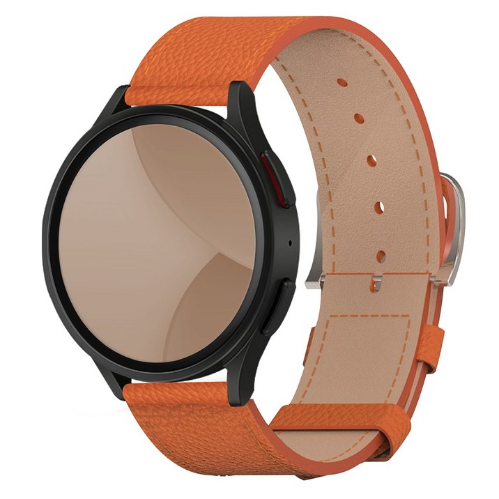 아이메이드잇 갤럭시워치 호환 가죽 레더 밴드 스트랩, 오렌지, 1개
