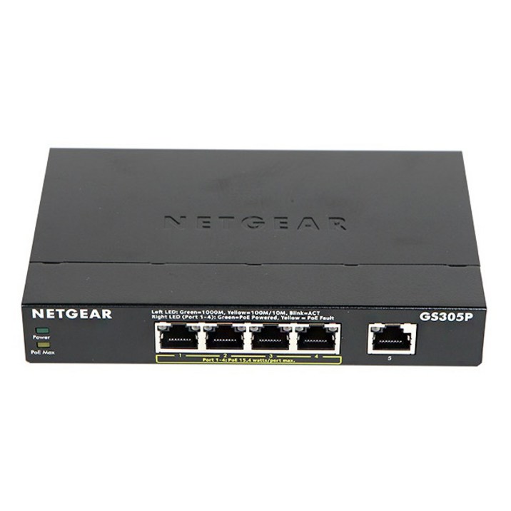 NETGEAR 넷기어 GS305P PoE 스위치허브 최대55.W POE