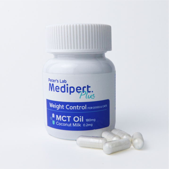피터스랩 메디퍼트 플러스 강아지 고양이 락티움 진정제 MCT오일 체중조절제 영양제, 1개, 다이어트(체중감소), 30정