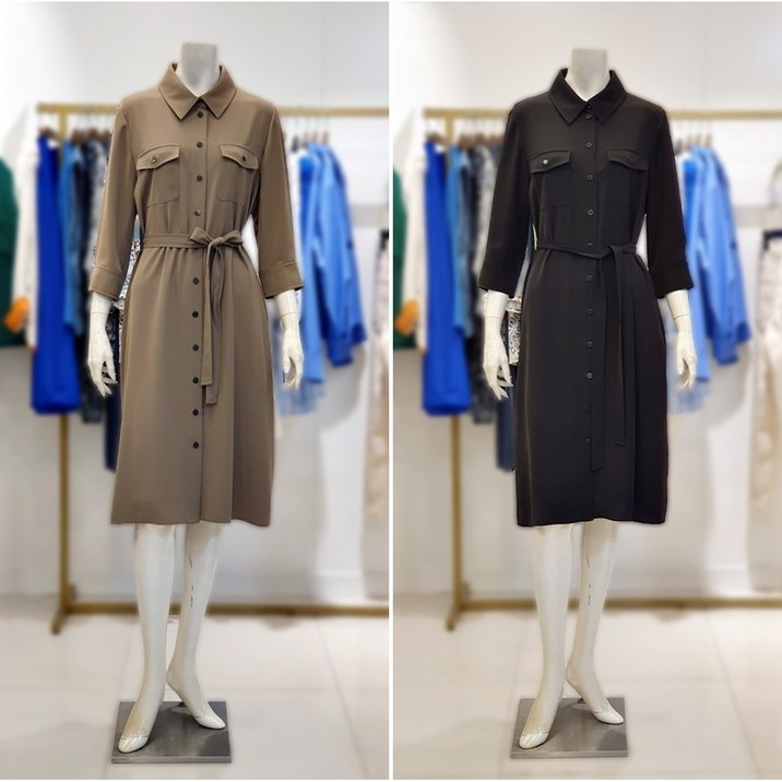 안지크 포켓 셔츠형 원피스 AI2OP5220