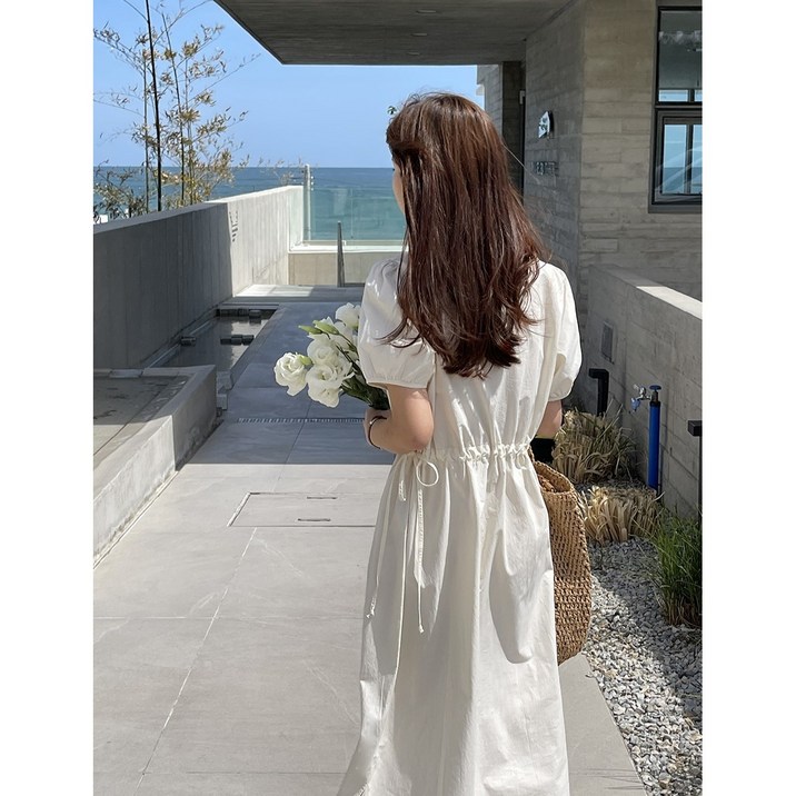 이삼사 시원한 바스락 스트링조절 휴양지 원피스 4컬러 44-99
