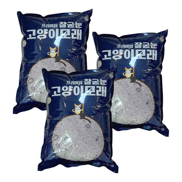 프리미엄 잘굳는 고양이모래 5.8kg,3개, 무향 와이오밍모래 벤토나이트모래, 1개, 5.8kg