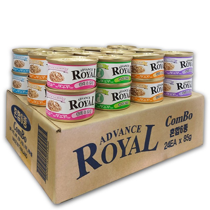로얄 어드밴스 캔 콤보 (1box/24개입) 고양이 캔 간식 통조림, 24개입 6873191164