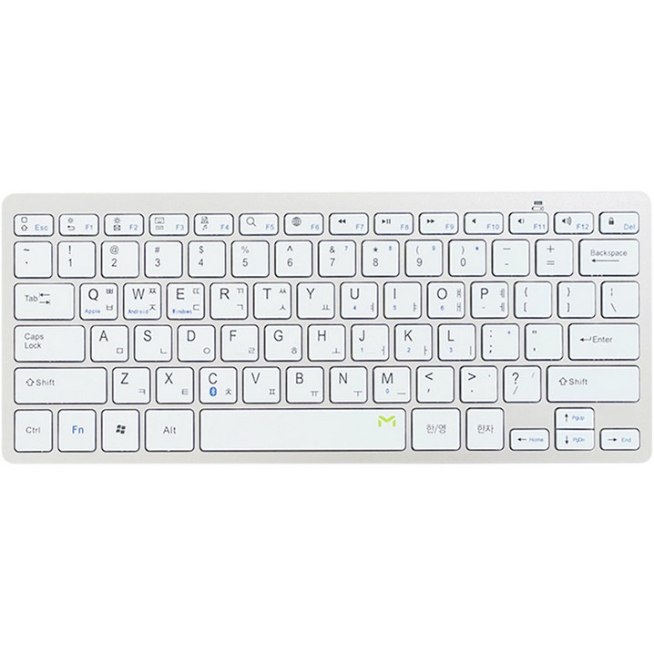 MATECH 슬림형 미니 블루투스 키보드, MTBT045, 실버, 텐키리스 MATECH 슬림형 미니 블루투스 키보드, MTBT045, 실버, 텐키리스