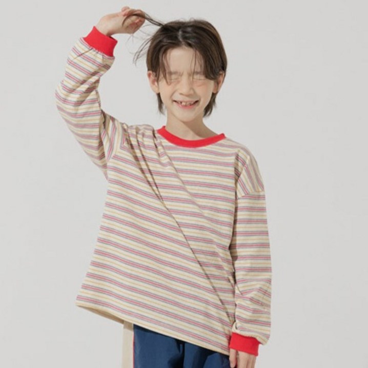 바브키즈 아동용 모노 스트라이프 티셔츠