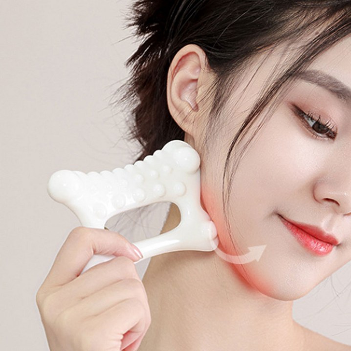 데일리퍼블릭 얼굴 바디 림프 괄사 마사지기 도구, 화이트, 1개 데일리퍼블릭 얼굴 바디 림프 괄사 마사지기 도구, 화이트, 1개