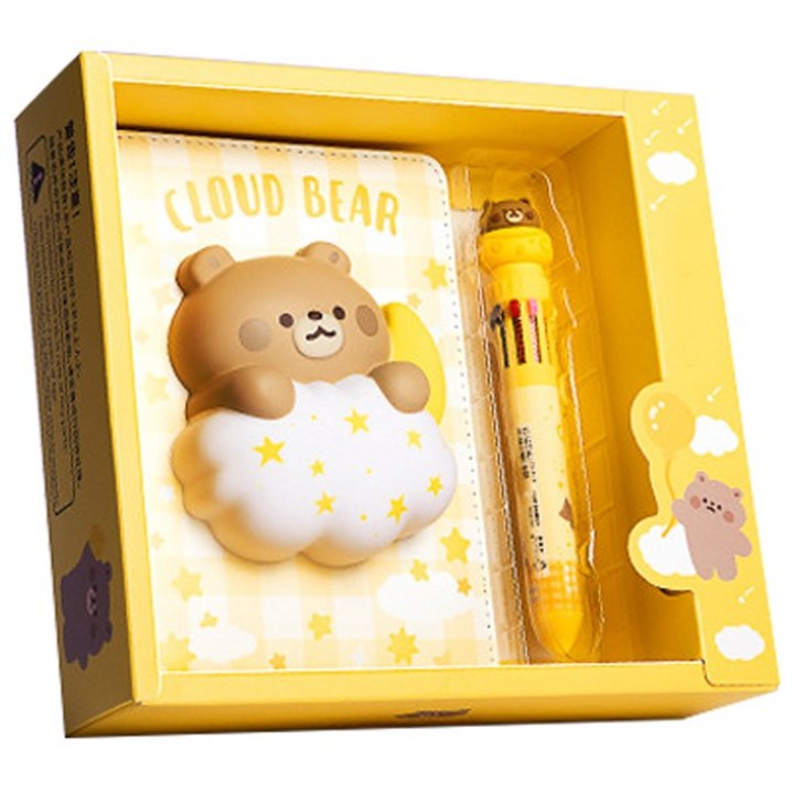 라인블루 스퀴시 다이어리 볼펜 세트