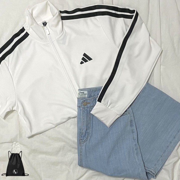 백화점 정품 아디다스 져지 남녀공용 자켓 삼선 클래식 레트로 저지 간절기 자켓 아우터 커플 트랙탑 스포젠가방