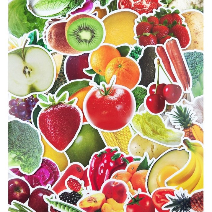 과일 야채 스티커 B형 세트 vol 2 다꾸 다이어리꾸미기 귀여운 음식 스꾸