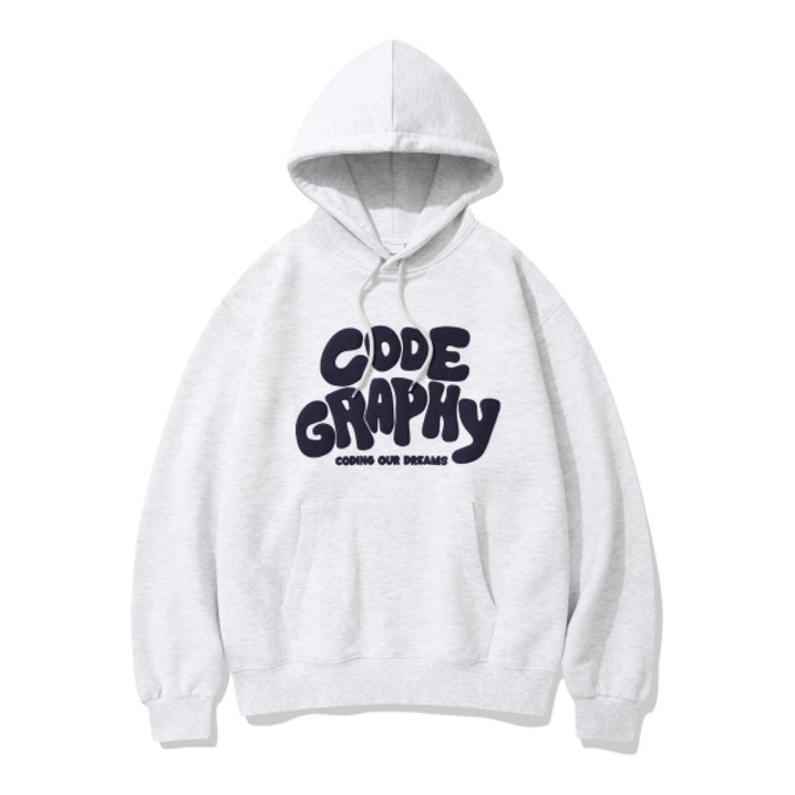 CODEGRAPHY 코드그라피JELLY 로고 후드티라이트그레이 485496
