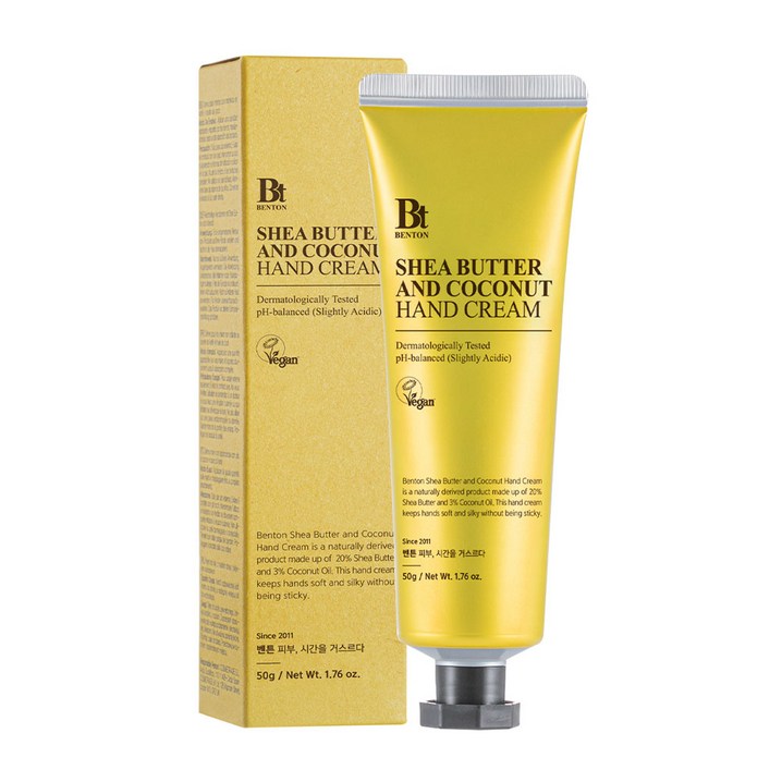 벤튼 시어버터 앤 코코넛 고보습 비건 핸드크림, 50g, 1개