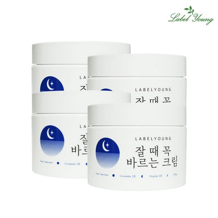 라벨영 쇼킹잘때꼭바르는크림, 100g, 4개