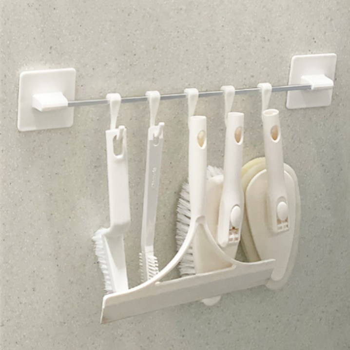 스텔라앳홈 욕실걸이 접착후크 무타공 화장실 5구