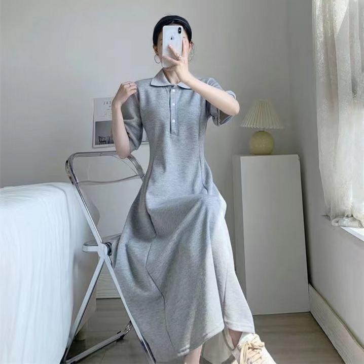에이픽 반팔 카라넥 XSL 꾸안꾸 원피스