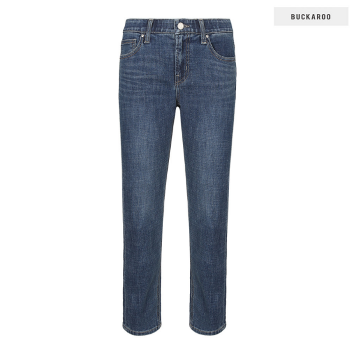 버커루 여성 슬림 스트레이트 이밴드 BKM톤 데님팬츠B215Z0640P