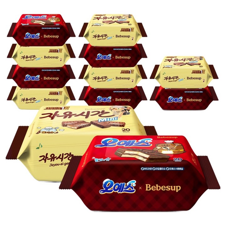 베베숲 해태 시그니처 블루 오예스 자유시간 mini 에디션 아기물티슈 리필형 랜덤발송