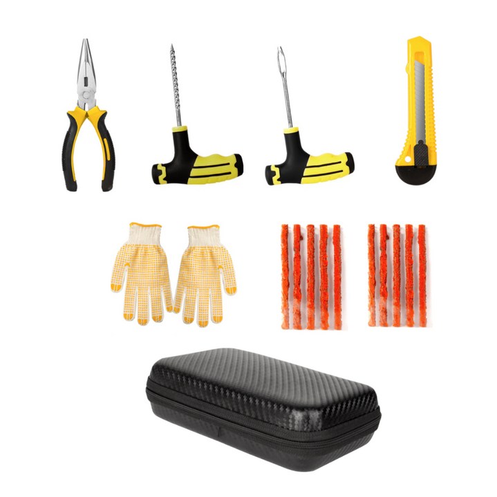 오토크루 타이어 펑크 수리키트 풀세트 파우치형 AC-TL10