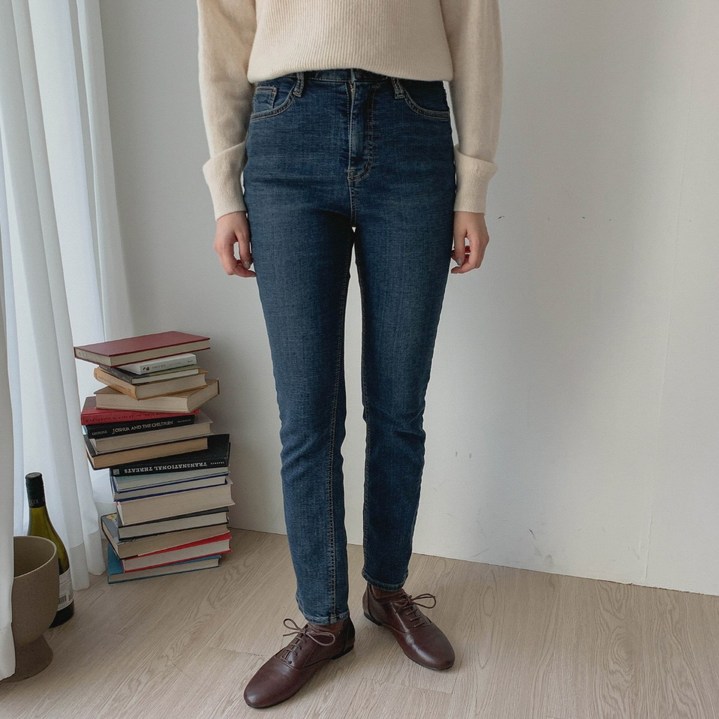 린다샵 여성용 피넌 딥워싱 스키니 기모 팬츠 PT8572K1A