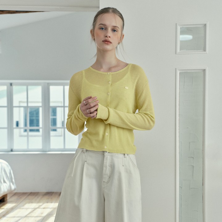 쥬시쥬디 여성용 린넨 블렌드 니트 가디건 J1KT322D