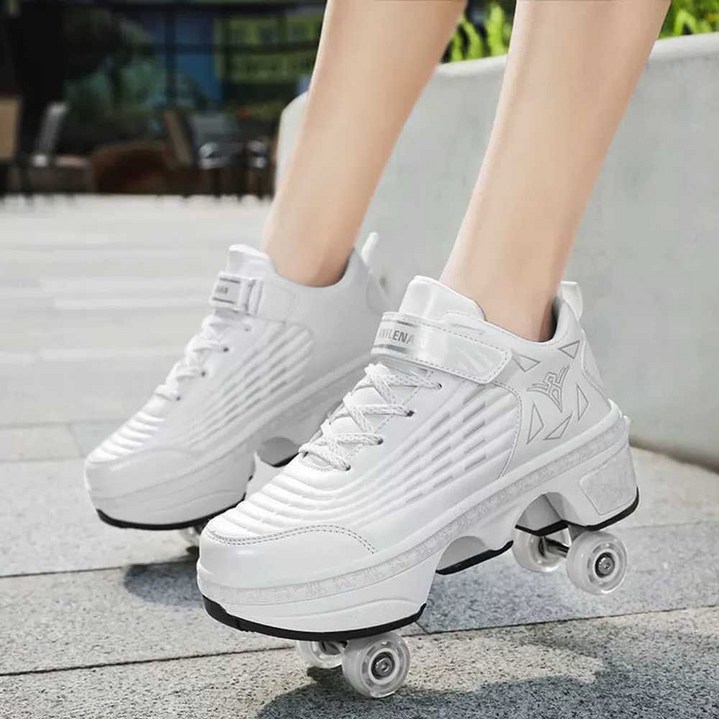 휠리스 신발 롤러 인라인 스케이트 슈즈 바퀴 성인용 롤러장 운동화 4륜