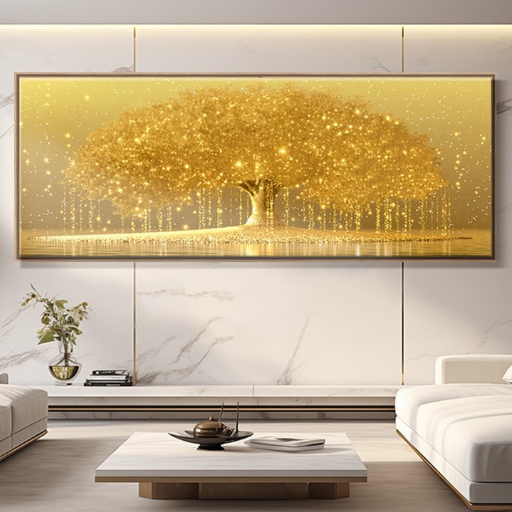 인메이블 돈들어오는 돈나무 3종 그림 황금 별나무 와이드 캔버스 액자 거실 인테리어 풍수 인테리어