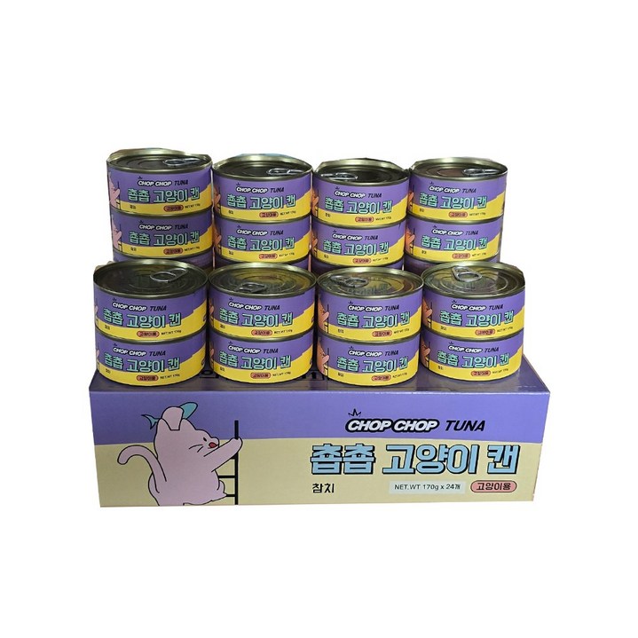 [리뷰이벤트] 춉춉 고양이캔  참치 170g  24개