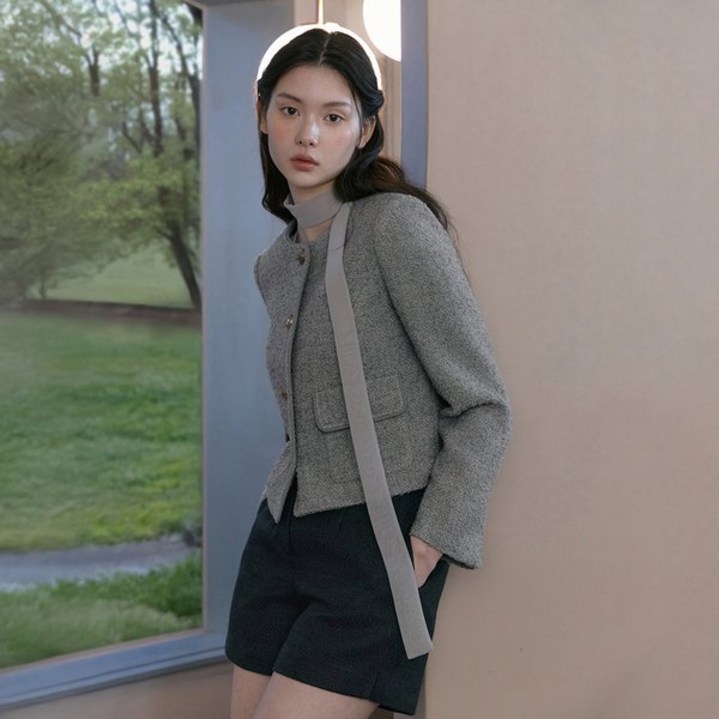 [백화점/아울렛] 잇미샤 [26 S/S] 쉬폰 타이 트위드 자켓 ITQ2ZJK700 374679